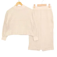 A DAY IN THE LIFE ユナイテッドアローズ 秋冬 ニット★ セットアップ プルオーバー スカート Sz.F レディース 白