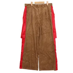 GU × UNDERCOVER ジーユー × アンダーカバー 秋冬 サテンリボン コーデュロイ ワイド パンツ Sz.XXL　レディース
