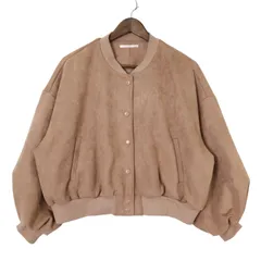 RETRO GIRL レトロガール 秋冬 ストレッチ フェイク スウェード レザー★ ブルゾン ジャケット Sz.M レディース