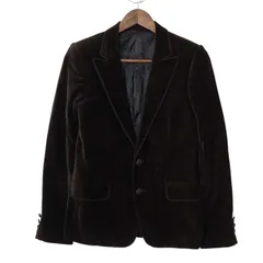 UNTITLED MEN アンタイトル メン 秋冬 総裏 ベロア★ テーラード ジャケット Sz.44 メンズ