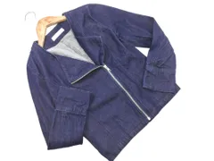 CECIL McBEE セシルマクビー ライダース風 デニム ジャケット sizeM/紺 ◇■ レディース