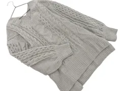 AZUL BY MOUSSY アズールバイマウジー ケーブル編み ニット セーター sizeS/グレー ◇■ レディース