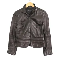 イタリア製★ NAO TAKEKOSHI ナオタケコシ 秋冬 羊革★ リアル ラム レザー シングル ジャケット Sz.40 レディース 黒