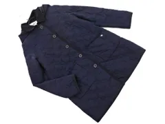 arnold palmer アーノルドパーマー ウール混 フード 付 キルティング ジャケット size2/紺 ◇■ レディース