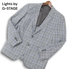 Lights by G-STAGE ジーステージ 秋冬★ ウール ツイード グレンチェック テーラード ジャケット ブレザー Sz.M メンズ