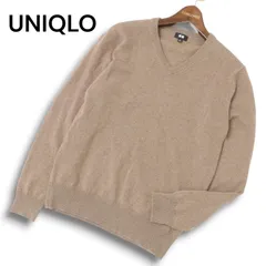 UNIQLO ユニクロ 秋冬 高級 カシミヤ100%★ Vネック セーター ニット Sz.M メンズ