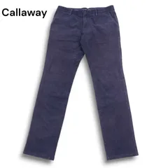 Callaway キャロウェイ ゴルフ 秋冬 ストレッチ★ ロゴ スラックス パンツ Sz.LL メンズ ネイビー 大きいサイズのサムネイル