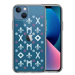 iPhone13mini ケース クリア ルーン 文字 ピンク スマホケース 側面ソフト 背面ハード ハイブリッド 