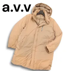 a.v.v アーヴェヴェ 秋冬★ フーディー ナイロン ダウン コート Sz.M メンズのサムネイル