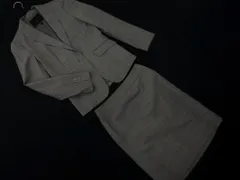 iCB アイシービー ストライプ セットアップ ジャケット スカート スーツ size7/グレー ■■ レディース