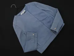 NATURAL BEAUTY BASIC ナチュラルビューティーベーシック スウェード調 ノーカラー ジャケット sizeS/水色 ◇■ レディース