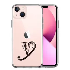 iPhone13 ケース クリア アルファベット 【Y】 スマホケース 側面ソフト 背面ハード ハイブリッド 