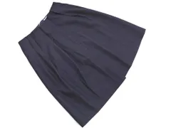 TOMORROWLAND トゥモローランド ウール混 Aライン 台形 スカート size32/濃紺 ◇■ レディース