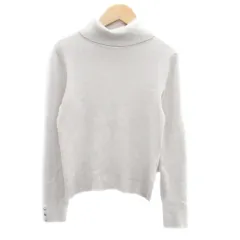 アプワイザーリッシェ Apuweiser-riche リブニット カットソー タートルネック 長袖 無地 2 M ライトグレー /HO20