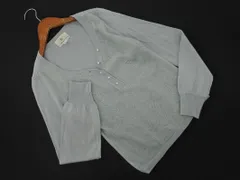 KUMIKYOKU 組曲 ウール混 パールボタン ニット セーター size2/水色 ◇■ レディース