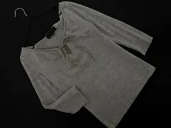 UNTITLED アンタイトル ウール100% リボン 七分袖 ニット セーター size2/グレー ◇■ レディース