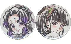 【中古】バッジ・ビンズ 全2種セット 44mm缶バッジ 「WEBSHOPくじ 鬼滅の刃 柱稽古編 最終話『柱・結集』柱描き下ろしイラスト」 E賞
