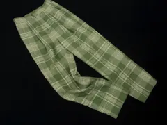 apart by lowrys アパートバイローリーズ ウール混 チェック テーパード パンツ sizeM/緑ｘ白 ◇■ レディース