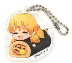 【中古】雑貨 我妻善逸(うな玉太巻) アクリルキーホルダー 「鬼滅の刃」 ローソン・Loppi・HMV限定