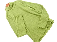 earth music&ecology アースミュージック＆エコロジー ジャガード メロウ ハイネック カットソー sizeM/緑 ◇■ レディース