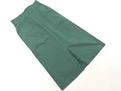 nano universe ナノユニバース スリット ロング スカート size36/緑 ■■ レディース