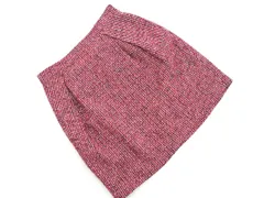 LAISSE PASSE レッセパッセ ツイード タック タイト スカート size38/ピンクｘ黒 ◇■ レディース