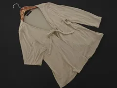 COMME CA ISM コムサイズム リボン 七分袖 カーディガン sizeL/ベージュ ◇■ レディース