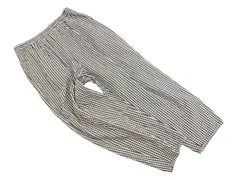 SM2 サマンサモスモス ギンガムチェック ワイド クロップド イージー パンツ sizeM/白ｘ黒 ◇■ レディース