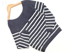 INGNI イング Vネック ボーダー ニット セーター sizeM/紺 ◇■ レディース