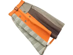 REDYAZEL レディアゼル ベルト付き リメイク風 ロング スカート sizeS/オレンジx茶xグレー ◇■ レディース