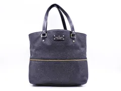 kate spade ケイトスペード 本革 レザー ジップライン トート バッグ 黒 ■■ レディース