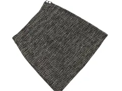 NATURAL BEAUTY BASIC ナチュラルビューティーベーシック ウール混 ツイード Aライン 台形 スカート sizeL/黒 ◇■ レディース