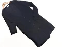 NATURAL BEAUTY BASIC ナチュラルビューティーベーシック Vネック リブ ロング カーディガン sizeM/紺 ◇■ レディース