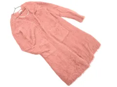 a.v.v アーヴェヴェ フェザーヤーン ロング カーディガン sizeM/ラベンダーピンク ◇■ レディース