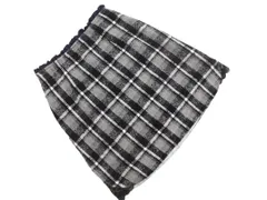 LODISPOTTO ロディスポット ウール混 チェック ツイード Aライン 台形 スカート sizeM/グレーｘ紺 ◇■ レディース