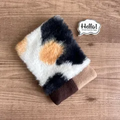 【☪︎ 夜空星月 ☪︎様】ブランケット他　三毛猫柄ラビットボアファー ラビットファー調×ミンクファー調ふわとろブランケット140×200cm