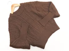 N. エヌ ナチュラルビューティーベーシック ウール混 ケーブル編み ボリュームスリーブ ニット セーター sizeM/モカ ◇■ レディース