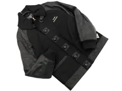 THE CRIMIE クライミー ウール混 袖レザー 切替 ジャケット sizeS/黒 ◇■◎メンズ