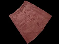 earth music&ecology アースミュージック＆エコロジー コーデュロイ Aライン 台形 スカート sizeM/ピンク ◇■ レディース