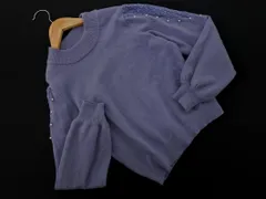 INGNI イング ボリュームスリーブ レース パール ニット セーター sizeM/ブルーグレー ◇■ レディース