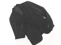 COMME CA ISM コムサイズム ストライプ テーラード ジャケット sizeS/黒 ■■ レディース