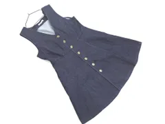 who's who Chico フーズフーチコ Aライン ジャンパー デニムスカート sizeF/濃紺 ■■ レディース