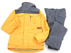BURTON バートン スノーボード ウェア ジャケット パンツ セットアップ sizeM/オレンジｘ濃紺 ◆■◎メンズ