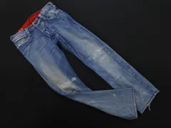 DIESEL ディーゼル ダメージ加工 ボタンフライ デニムパンツ size27/青 ■■ メンズ