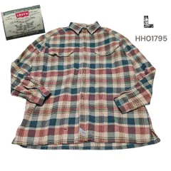 90s 白タグLEVI'SメンズコットンネルシャツL hh01795