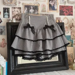 Ank Rouge ギンガムチェックティアードスカパン