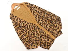 MOUSSY マウジー 総柄 ニット カーディガン sizeF/茶ｘ黒 ◇■ レディース