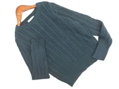 earth music&ecology アースミュージック＆エコロジー ケーブル編み ニット セーター sizeS/深緑 ◇■ レディース