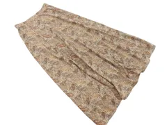 NATURAL BEAUTY BASIC ナチュラルビューティーベーシック ペイズリー柄 ロング スカート sizeM/グレーｘブラウン ■◇ レディース