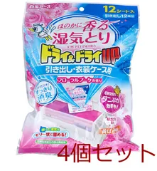 除湿 ドライ＆ドライUP 引き出し 衣装ケース用 フローラルブーケの香り 12シート入 4902407393876 ×4セットのサムネイル